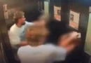 Imagens mostram turista espancando namorada com socos em elevador. Veja vídeo