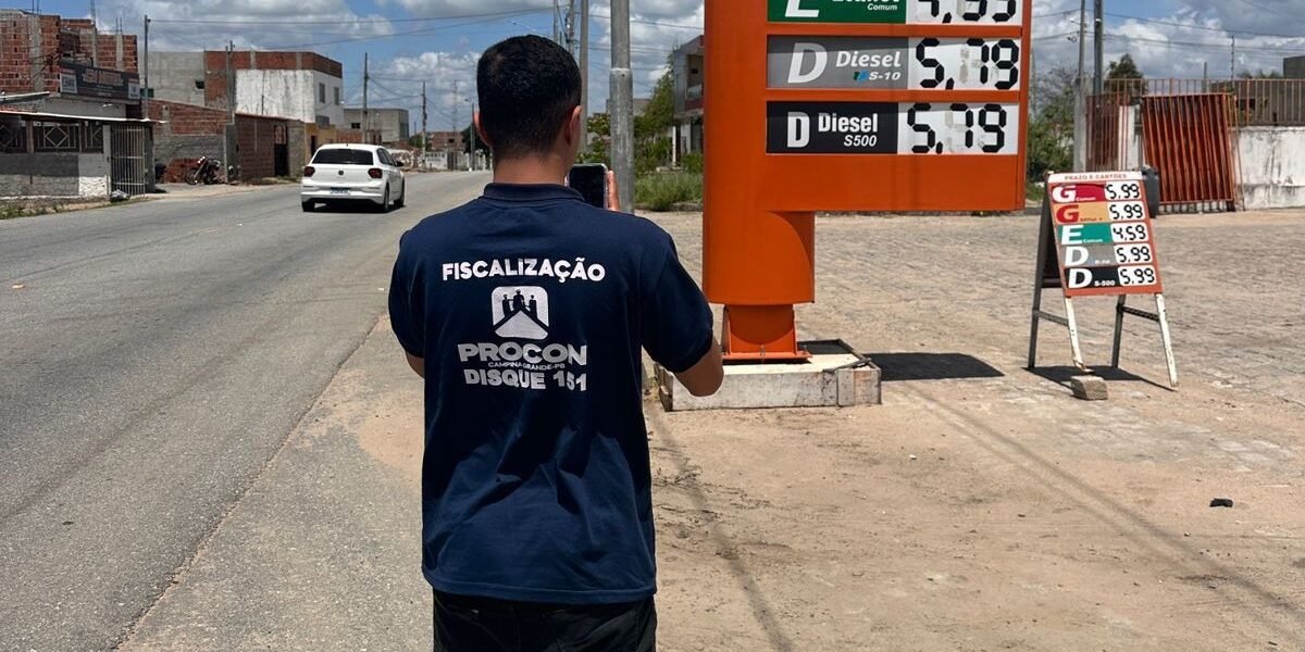 Menor preço da gasolina comum cai para R$ 5,79 em Campina Grande e amplia economia para o consumidor