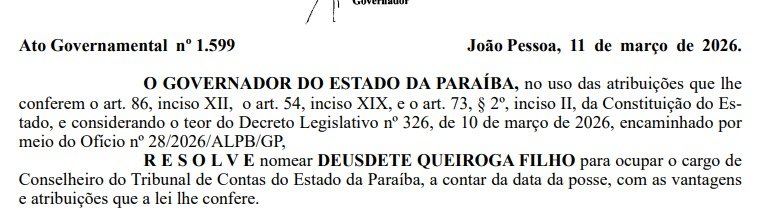 WhatsApp-Image-2026-03-12-at-09.02.00 João Azevêdo publica no Diário Oficial nomeação de Deusdete Queiroga e Taciano Diniz como conselheiros do TCE-PB