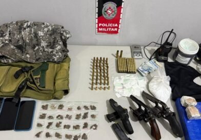 Operação prende três suspeitos com armas, munições e drogas na cidade de Santa Rita