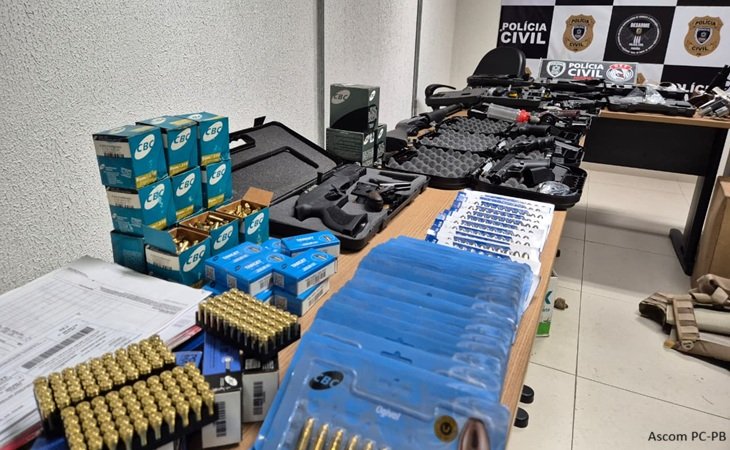 “Sr. das Armas”: Operação da PC e MP desarticula comércio irregular de armas na PB
