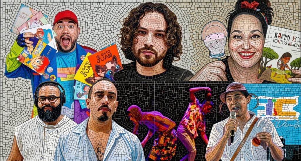 mosaico-1024x547 Agosto das Letras chega a Paulista com programação dedicada à literatura, ao cordel e às histórias em quadrinhos